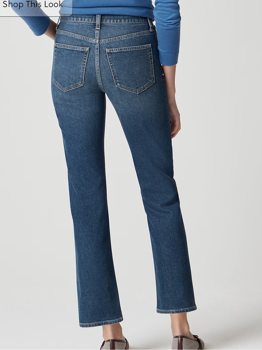 J. Crew Mid-Rise Straight-Leg Jeans in Medium Blue Wash - Picture 2 of 5